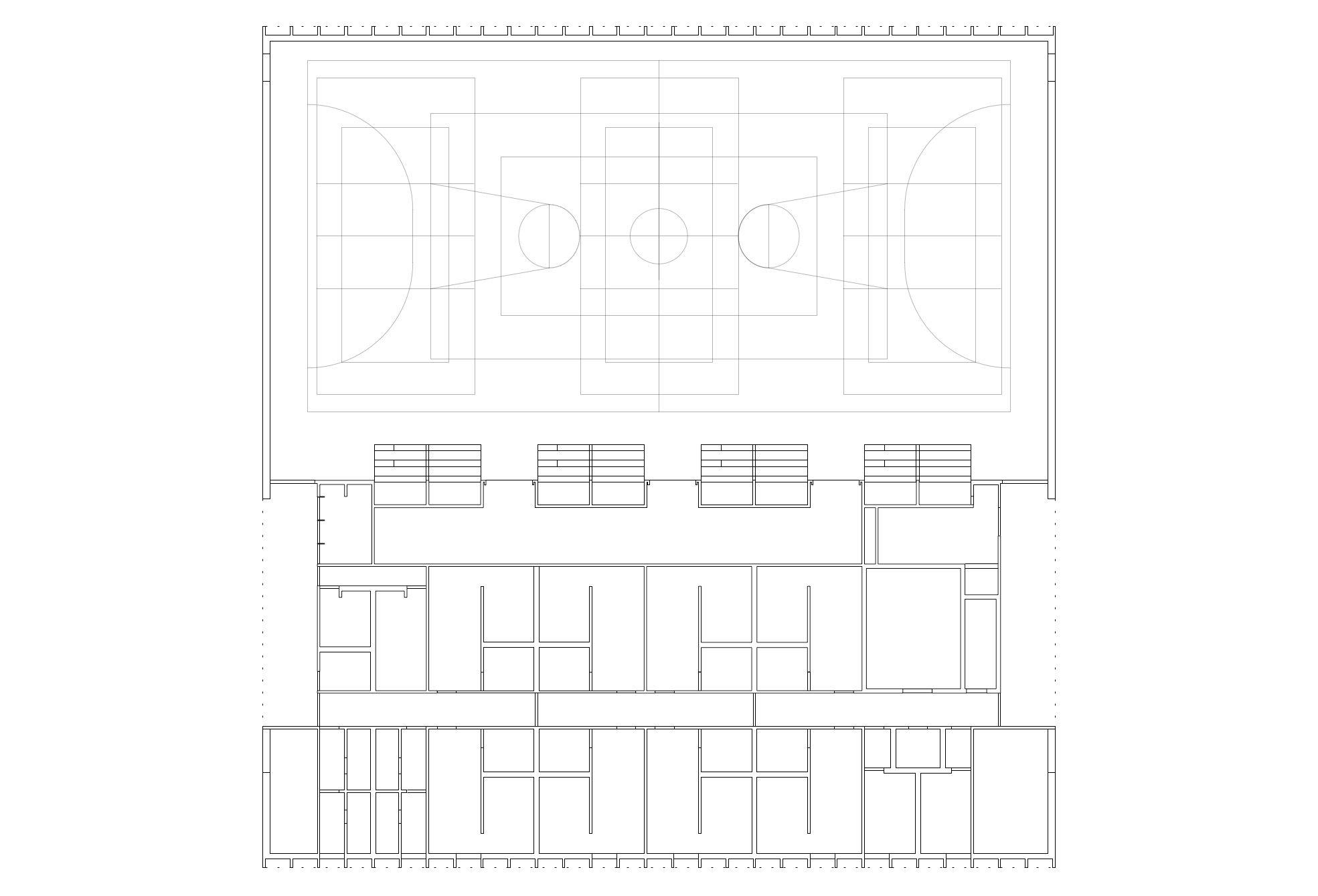 Zweifeldsporthalle Trier Grundriss