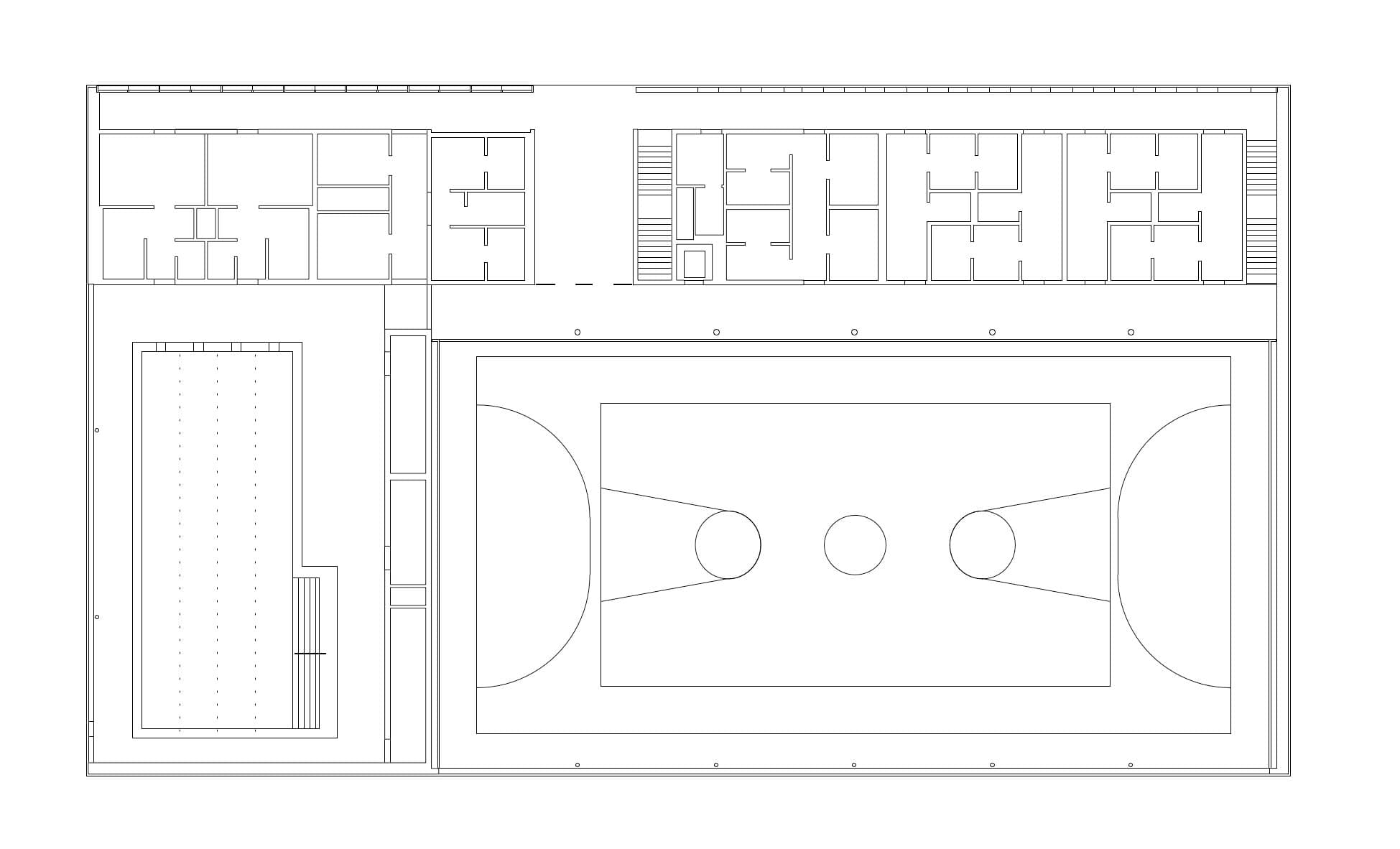 GSK Frankfurt Grundriss Turnhalle mit Schwimmbecken
