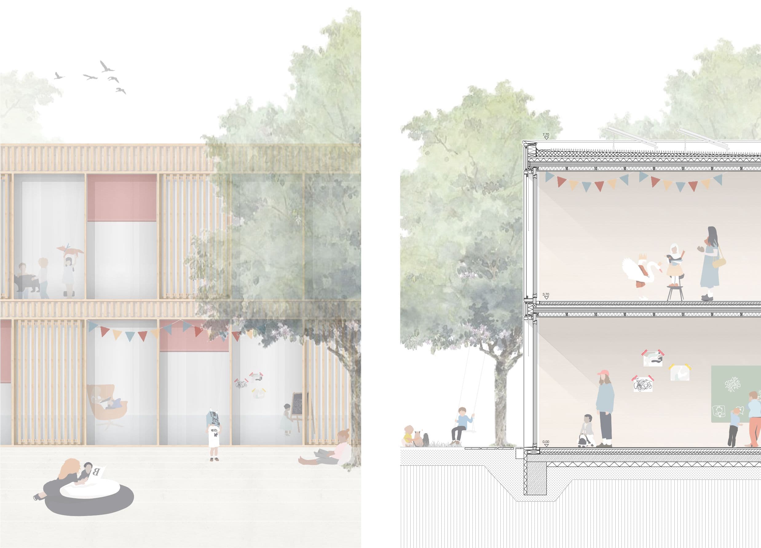 Kindertagesstätte Neuhausen auf den Fildern Fassade